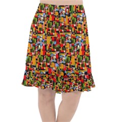 C 7 Fishtail Chiffon Skirt