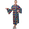 C 8 Maxi Tie Front Velour Kimono View1