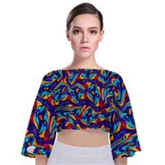 C 8 1 Tie Back Butterfly Sleeve Chiffon Top by ArtworkByPatrick