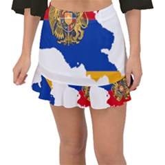 Borders Country Flag Geography Map Fishtail Mini Chiffon Skirt by Sapixe