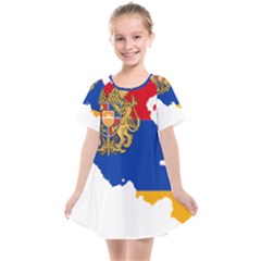 Borders Country Flag Geography Map Kids  Smock Dress by Sapixe