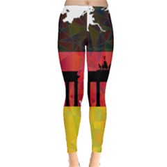 Republic Germany Deutschland Map Leggings  by Sapixe