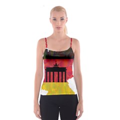 Republic Germany Deutschland Map Spaghetti Strap Top by Sapixe