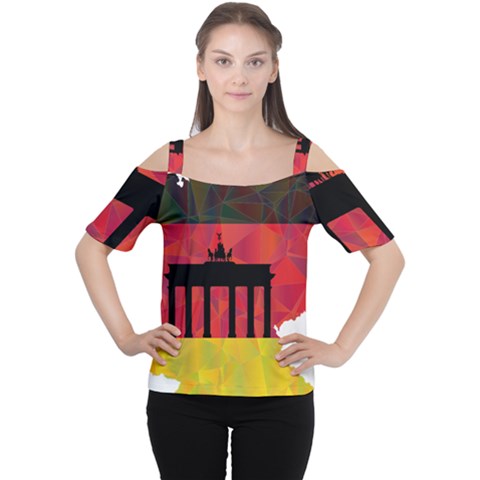 Republic Germany Deutschland Map Cutout Shoulder Tee by Sapixe