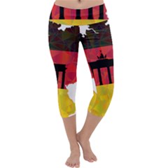 Republic Germany Deutschland Map Capri Yoga Leggings by Sapixe