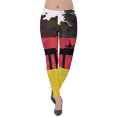 Republic Germany Deutschland Map Velvet Leggings by Sapixe