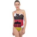 Republic Germany Deutschland Map Classic One Shoulder Swimsuit View1