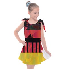 Republic Germany Deutschland Map Kids  Tie Up Tunic Dress by Sapixe