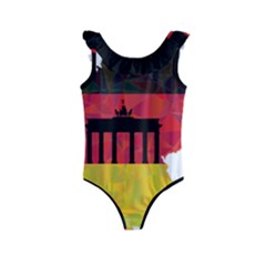 Republic Germany Deutschland Map Kids  Frill Swimsuit by Sapixe