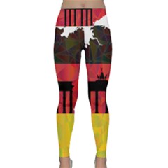 Republic Germany Deutschland Map Lightweight Velour Classic Yoga Leggings by Sapixe