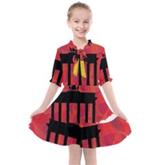 Republic Germany Deutschland Map Kids  All Frills Chiffon Dress by Sapixe