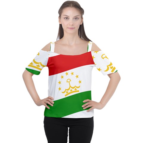 Flag Iran Tajikistan Afghanistan Cutout Shoulder Tee by Sapixe