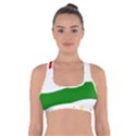 Flag Iran Tajikistan Afghanistan Cross Back Sports Bra View1