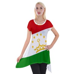 Flag Iran Tajikistan Afghanistan Short Sleeve Side Drop Tunic by Sapixe