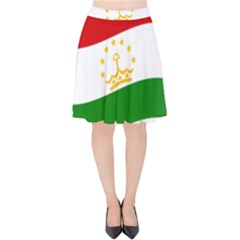 Flag Iran Tajikistan Afghanistan Velvet High Waist Skirt by Sapixe