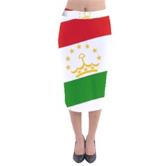 Flag Iran Tajikistan Afghanistan Velvet Midi Pencil Skirt by Sapixe