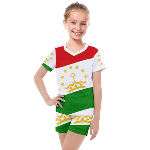 Flag Iran Tajikistan Afghanistan Kids  Mesh Tee And Shorts Set by Sapixe