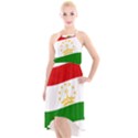 Flag Iran Tajikistan Afghanistan High-Low Halter Chiffon Dress  View1