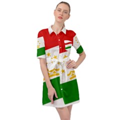 Flag Iran Tajikistan Afghanistan Belted Shirt Dress