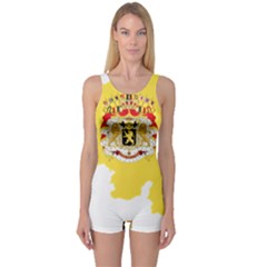 Belgium Country Europe Flag One Piece Boyleg Swimsuit by Sapixe