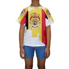 Belgium Country Europe Flag Kids  Short Sleeve Swimwear by Sapixe