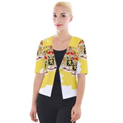 Belgium Country Europe Flag Cropped Button Cardigan by Sapixe