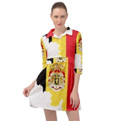 Belgium Country Europe Flag Mini Skater Shirt Dress