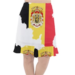 Belgium Country Europe Flag Fishtail Chiffon Skirt by Sapixe