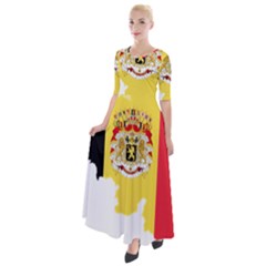 Belgium Country Europe Flag Half Sleeves Maxi Dress