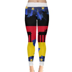 Republic Germany Deutschland Map Leggings  by Sapixe