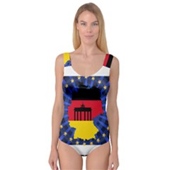 Republic Germany Deutschland Map Princess Tank Leotard  by Sapixe