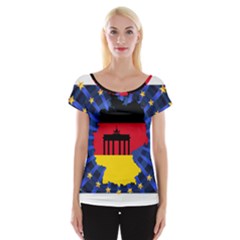 Republic Germany Deutschland Map Cap Sleeve Top by Sapixe