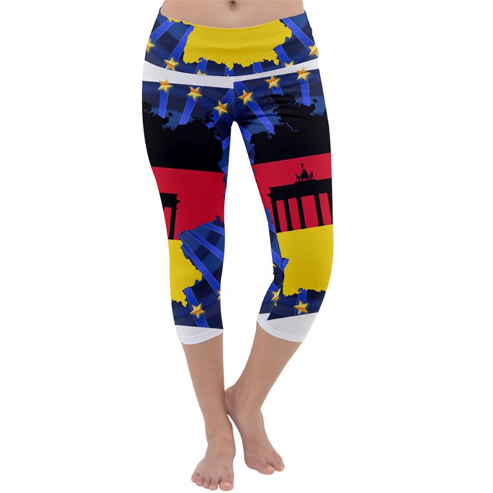 Republic Germany Deutschland Map Capri Yoga Leggings