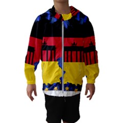 Republic Germany Deutschland Map Kids  Hooded Windbreaker by Sapixe