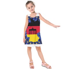 Republic Germany Deutschland Map Kids  Sleeveless Dress by Sapixe