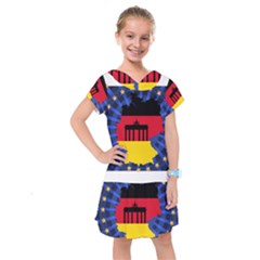 Republic Germany Deutschland Map Kids  Drop Waist Dress by Sapixe