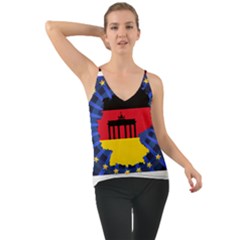 Republic Germany Deutschland Map Chiffon Cami by Sapixe