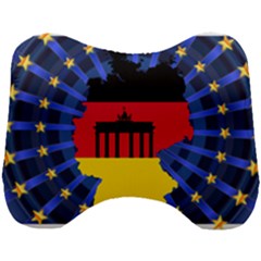 Republic Germany Deutschland Map Head Support Cushion by Sapixe