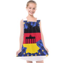 Republic Germany Deutschland Map Kids  Cross Back Dress by Sapixe