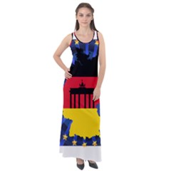 Republic Germany Deutschland Map Sleeveless Velour Maxi Dress by Sapixe