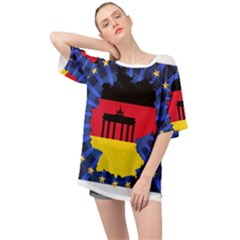 Republic Germany Deutschland Map Oversized Chiffon Top