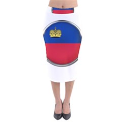 Lithuania Flag Country Symbol Velvet Midi Pencil Skirt by Sapixe