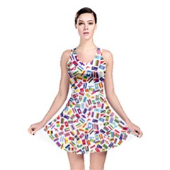 Heart Flags Countries United Unity Reversible Skater Dress by Sapixe