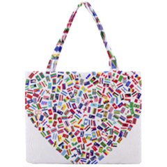 Heart Flags Countries United Unity Mini Tote Bag by Sapixe