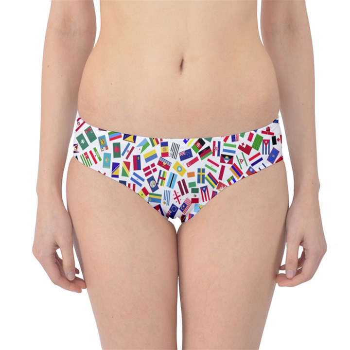 Heart Flags Countries United Unity Hipster Bikini Bottoms