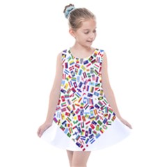 Heart Flags Countries United Unity Kids  Summer Dress by Sapixe