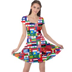 Flags Countries International Cap Sleeve Dress by Sapixe