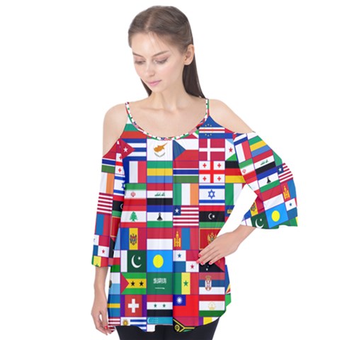 Flags Countries International Flutter Tees by Sapixe