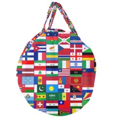 Flags Countries International Giant Round Zipper Tote by Sapixe