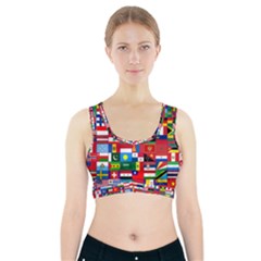 Flags Countries International Sports Bra With Pocket by Sapixe